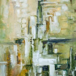 Pintura Abstracta al Óleo de Aldo Curto (60x80 cm) - imagen 2