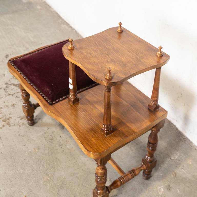 Mesa de trabajo con asiento tapizado en pana - imagen 3