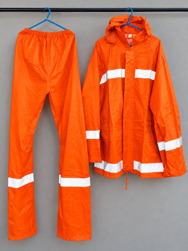 Conjunto Impermeable Naranja con Reflectivos