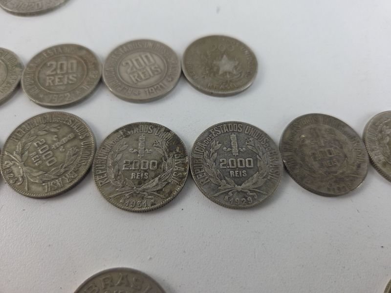 Colección de monedas brasileñas y lira siria en plata - imagen 9