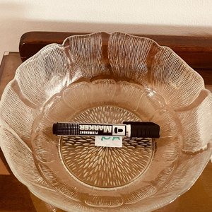 Set de Vajilla de Vidrio Transparente con Diseño Floral: Bowl y Platillos - imagen 3