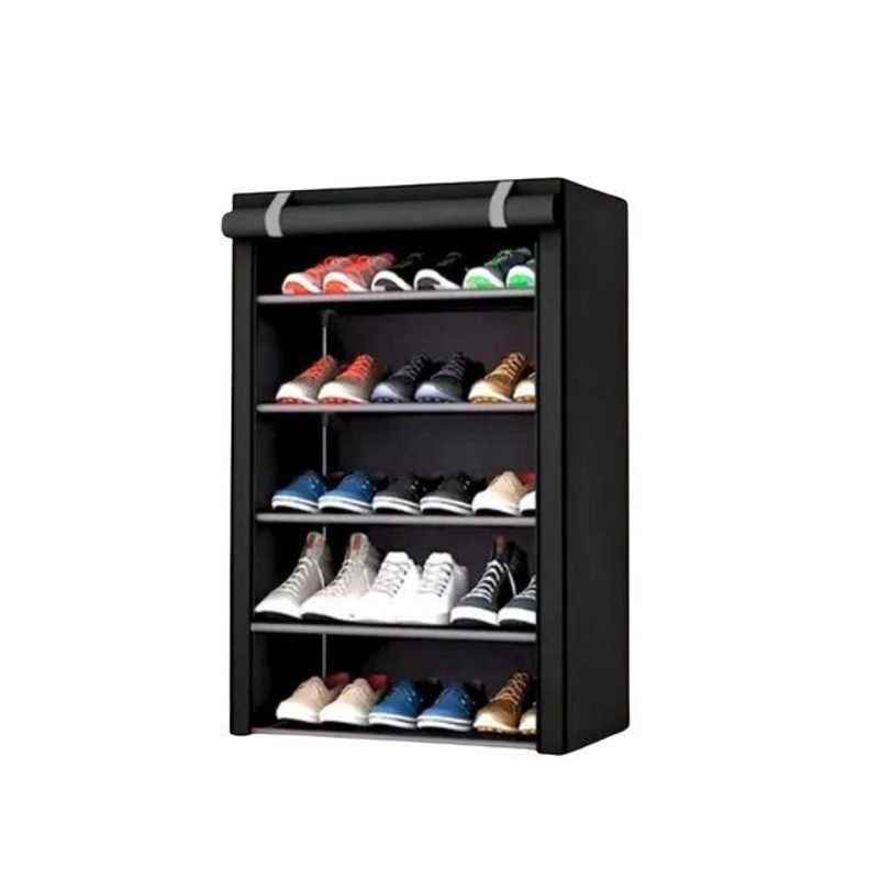 Zapatera cerrada con diferentes colores y materiales