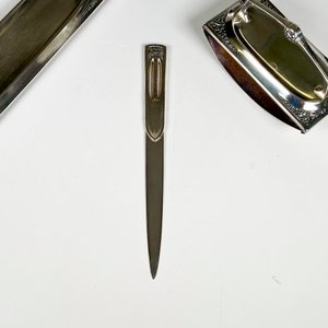 Juego de escritorio metal Wmf art deco, tintero, secante ,despojador y abrecartas - imagen 7