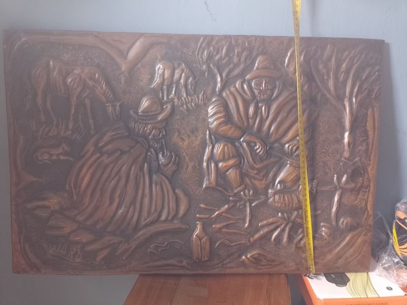 Cuadro en cobre con relieve y diseño embajador