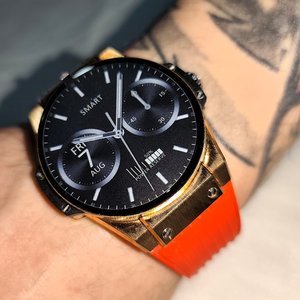 Reloj Smartwatch Alta Gama Modelo G9 Dorado con Correa Roja y Accesorios - imagen 3