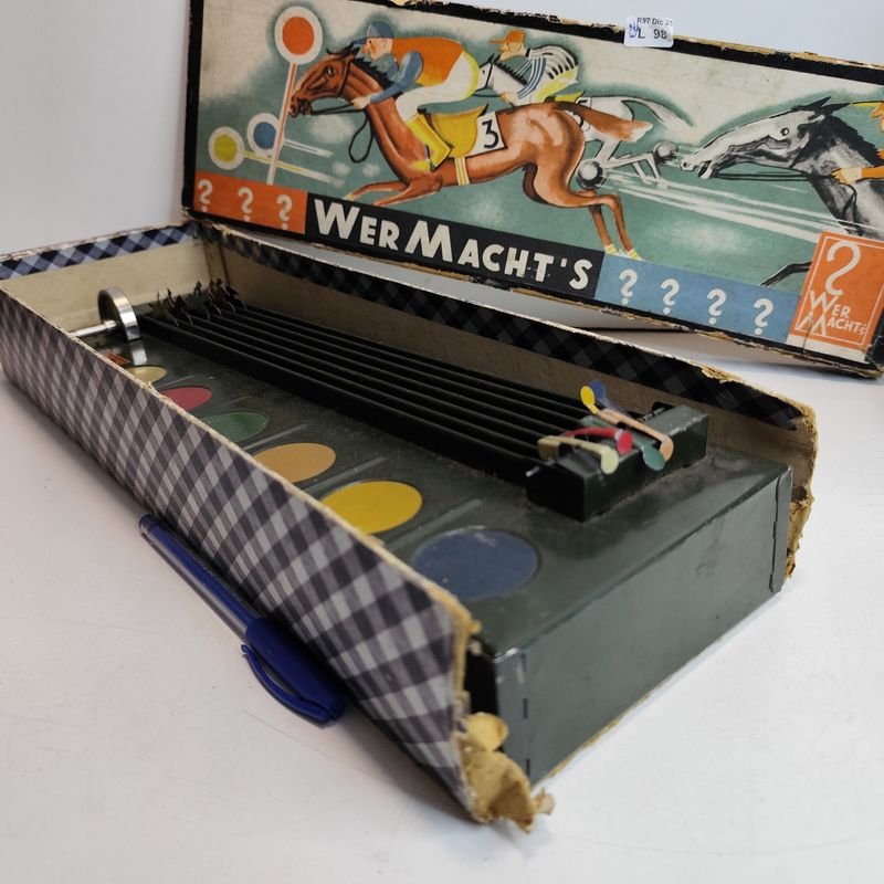 Juego de carreras de caballos vintage alemán - imagen 4