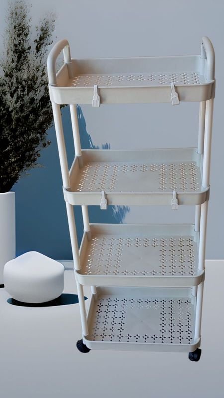 Organizador Plástico con Ruedas Blanco