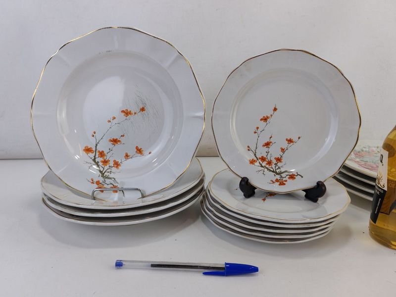 Platos de Porcelana con Diseño Floral - imagen 9