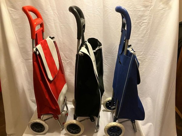Set de 3 Carros de Compra Plegables para Feria