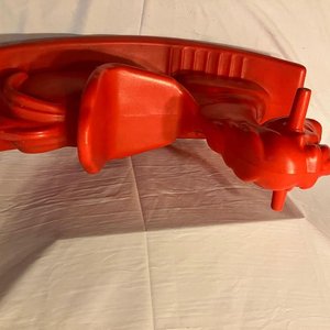 Caballito Mecedor de Plástico Naranja para Niños - imagen 2