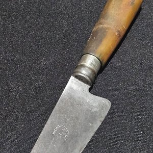 Cuchillo de Cocina Antiguo "Cazador D Coronado" Hoja 26cm Cabo Original - imagen 3