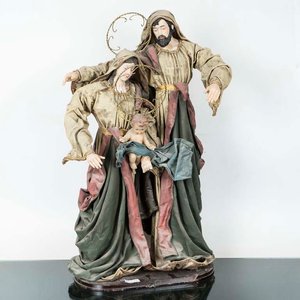 Lote anterior: Figura Religiosa Sagrada Familia de Tela - 53x90 cm