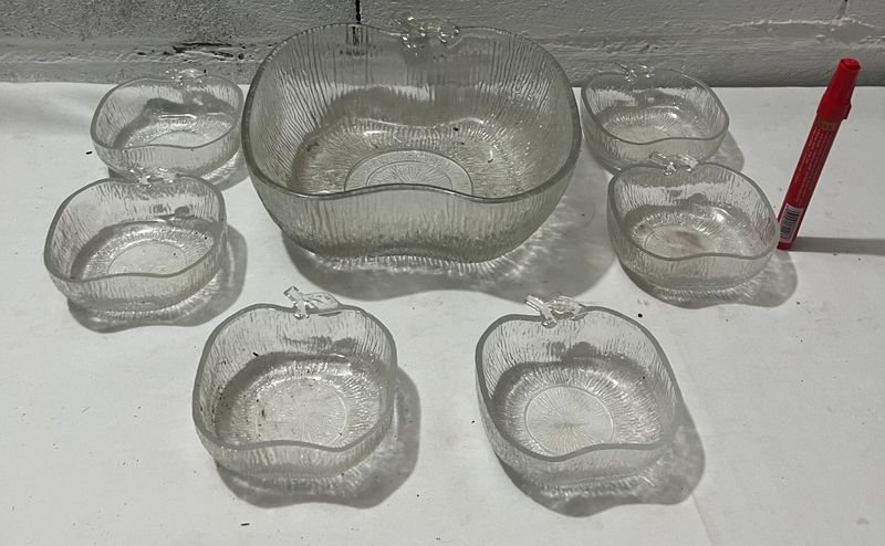 Ponchera y compoteras de vidrio transparente - imagen 2