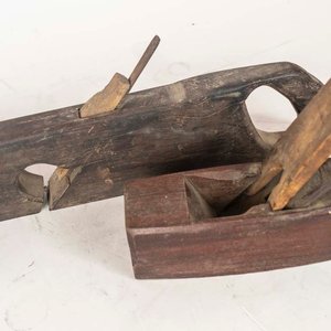 Dos Cepillos de Carpintero Antiguos de Madera - imagen 2