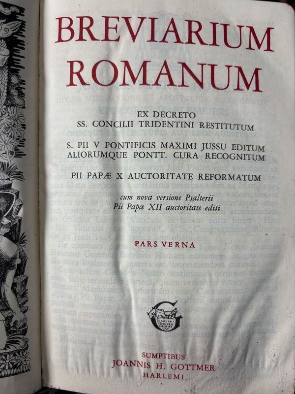 Breviarium Romanum en Italiano - Libro antiguo con estatua de león y oso polar - imagen 3
