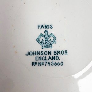 Seis Platos Decorativos Johnson Bros "Paris" con Borde Dorado - imagen 6