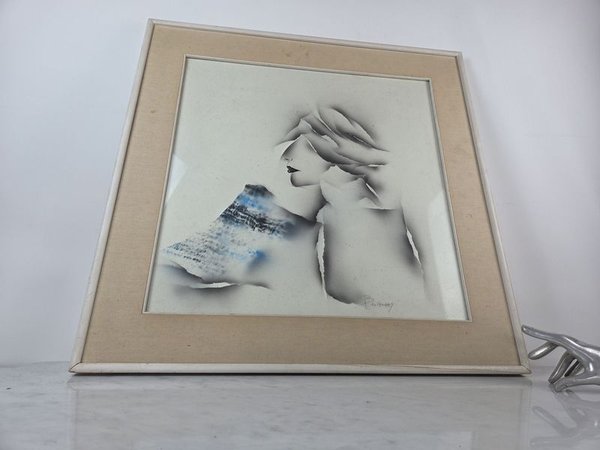 Tinta del artista Bolinches - Obra de arte enmarcada