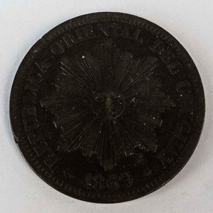 Moneda de Cobre de Uruguay - 4 Centésimos de 1869 - imagen 2