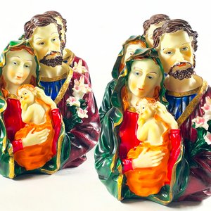 Lote de 4 Figuras Religiosas Familia Sagrada en Pasta, 22 cm - imagen 3