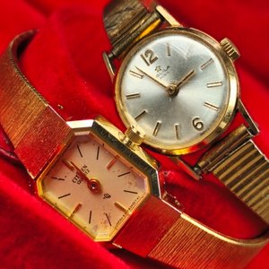 Dos Relojes de Dama Dorados: Citizen Octogonal y Antiguo Águila 17 Rubíes - imagen 15