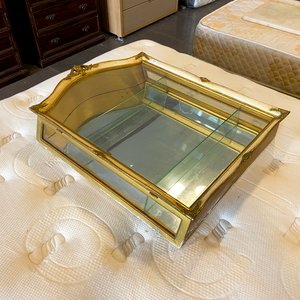 Mesa de tocador antigua con espejo y cajones - imagen 3