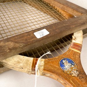 Antigua Raqueta de Tenis Viking Argus Sports Co. Ltd. London en Madera - imagen 3