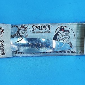 Señuelo Cuchara Ondulante Metálico "Specimen" 28g Cromado con Anzuelo Triple - imagen 6