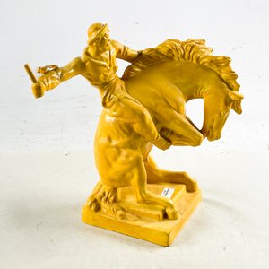 Figura de Gaucho en Caballo de Cerámica "Taller de Belloni" - 28 cm - imagen 2