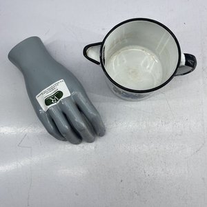 Lechera Esmaltada Blanca con Diseños Florales - imagen 2