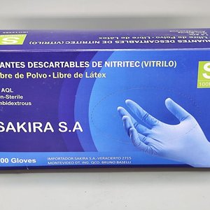 Caja de 50 Pares de Guantes Descartables Nitrilo (Vitril) Talle S SAKIRA S.A. - imagen 1