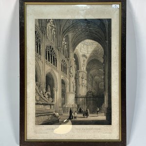 Lote de 5 Láminas Antiguas: Universidad Medieval, Paisajes y Catedrales - imagen 2