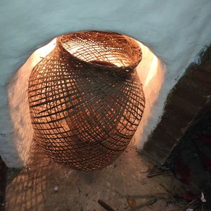 Lote de 3 Adornos de Fibra Natural y Bambú - imagen 2