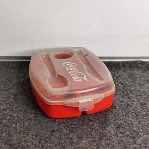 Lanchera Coca-Cola Roja Plástico con Cubiertos - imagen 3