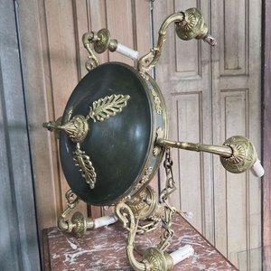Araña de Bronce Estilo Imperio Seis Luces - imagen 1