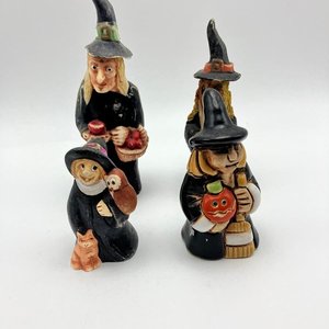 Lote de 4 figuras de brujas decorativas de Halloween - imagen 3