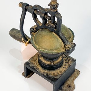 Molinillo de Café Antiguo de Hierro Fundido y Chapa - imagen 4