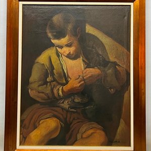Cristy Gava "Joven Mendigo" Óleo sobre Tela, Copia de Murillo (1973) - imagen 2