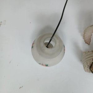Colgante de Opalina con Flores y Colgante de Vidrio Estilo Hoja - imagen 5