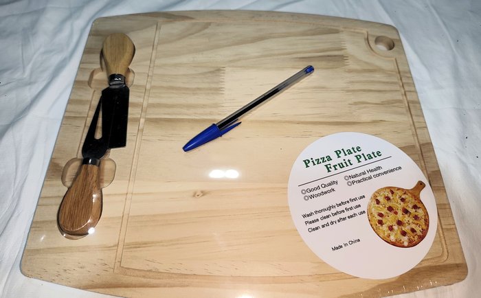 Tabla de Madera para Picadas con Set de Cuchillos para Queso
