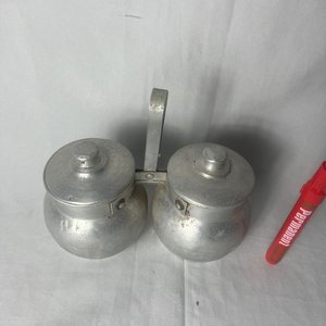 Yerbero y Azucarero Doble de Aluminio con Tapa y Asa - imagen 4