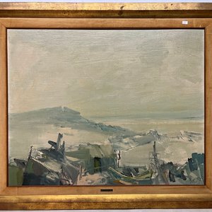 Lote siguiente: Óleo "Neblina" de Hugo Nantes - Paisaje Marino 80x100 cm