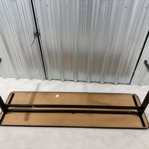 Mesa Rectangular Multiuso Estructura Metálica Tapa Imitación Madera - imagen 4