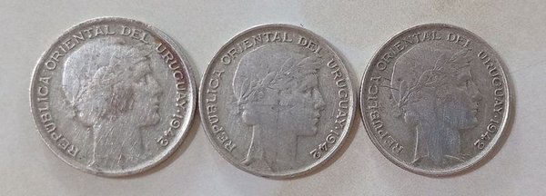 Monedas de Plata de Uruguay en Excelente Estado - imagen 1