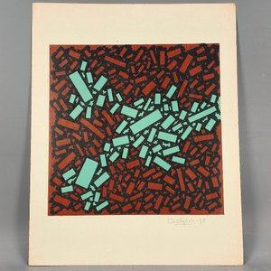 Lote siguiente: Serigrafía "Rectángulos XLIX" de Pedro Costigliolo, 1975