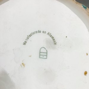 Alhajero de Porcelana Alemana con Guarda Verde y Dorada - imagen 4