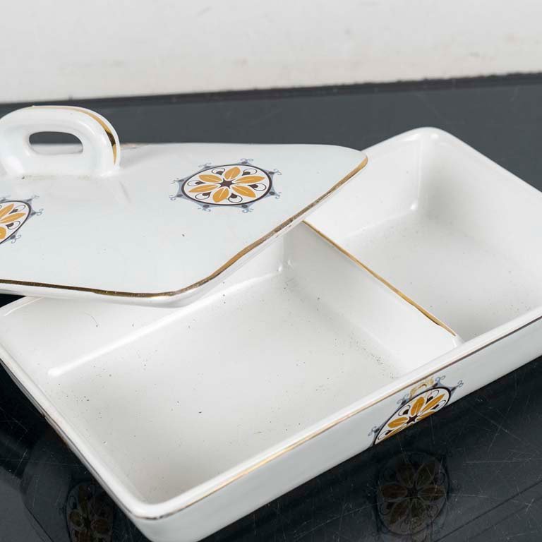 Fuente de loza con tapa de cerámica - imagen 2