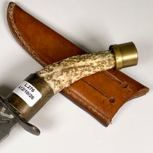 Cuchillo de Caza Hoja de Acero con Vaina y Cabo de Guampa - imagen 4