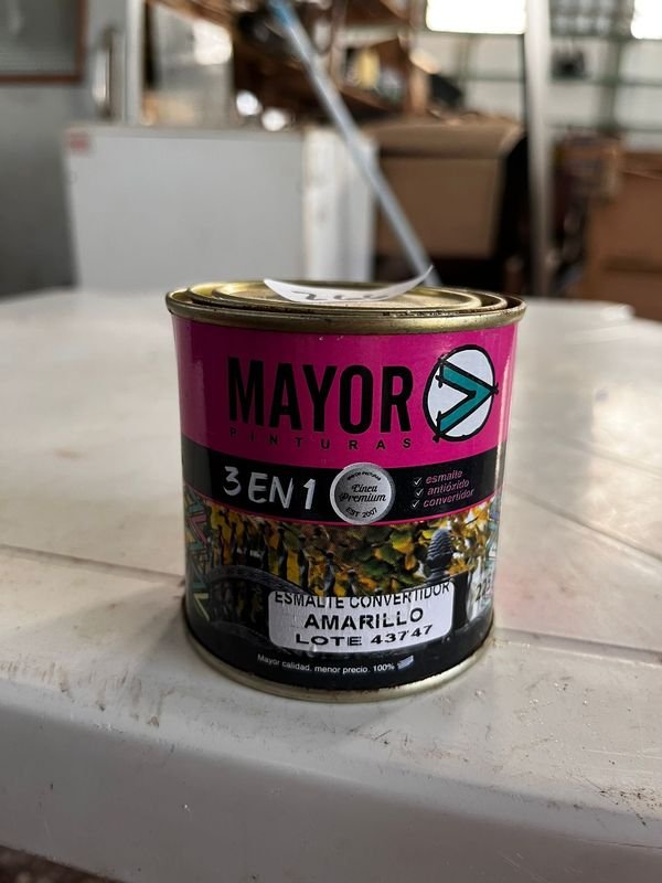 Esmalte Convertidor Mayor 3 en 1 Color Amarillo 225 ml