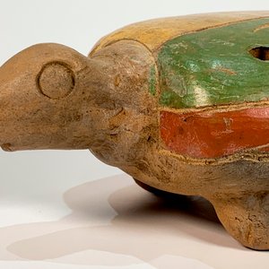 Ocarina Azteca de Cerámica en Forma de Tortuga - imagen 2