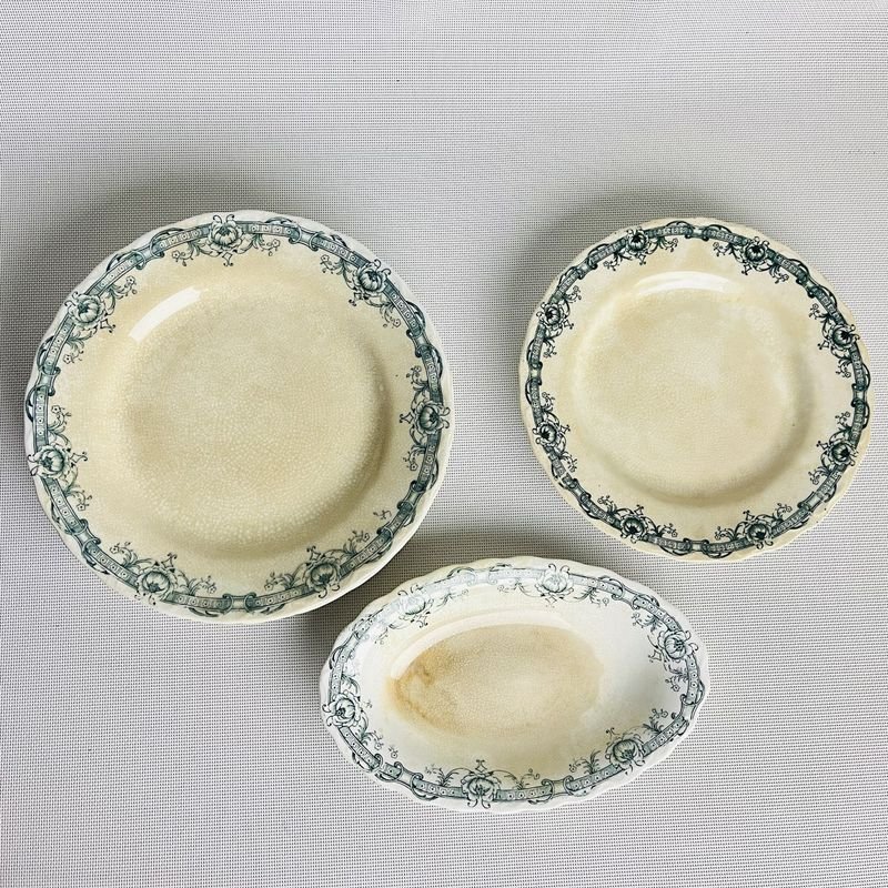 Platos de porcelana inglesa antiguos Myott son - imagen 3